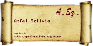 Apfel Szilvia névjegykártya
